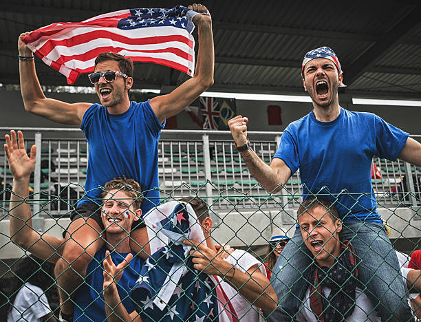 american supporter at the stadium
