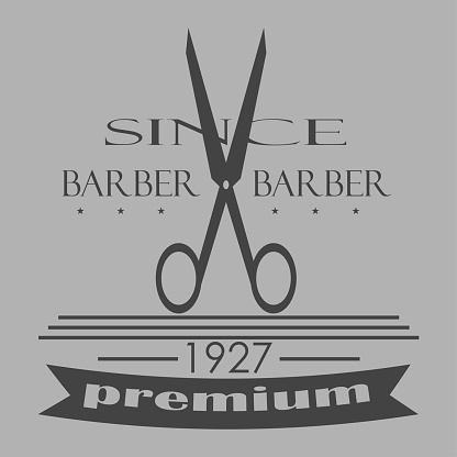 Vintage barber shop logo, labels, badges and design element.  illustration Raster copy
