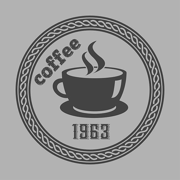 Vintage coffee themed monochrome labels