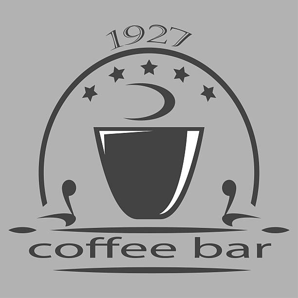 Vintage coffee themed monochrome labels.