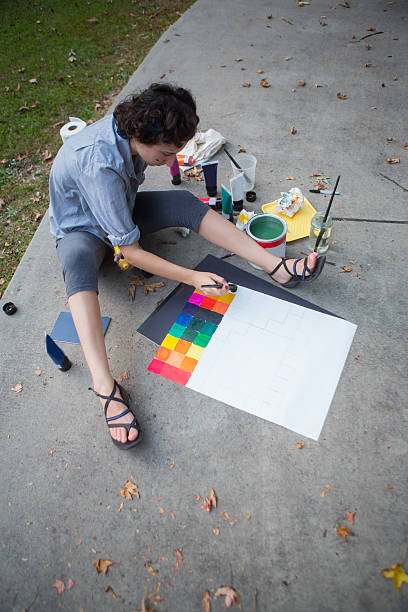 istock Young Woman Painting 471882641