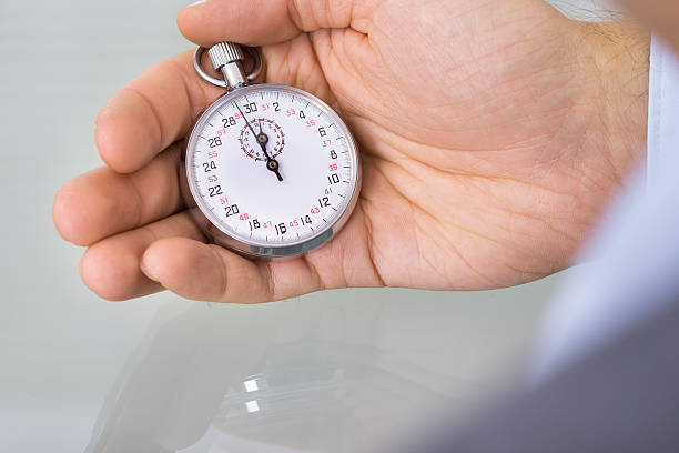 istock Business advisor holding stopwatch 471883456