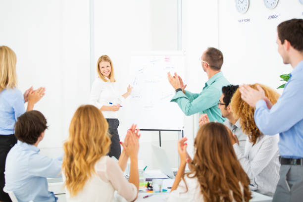istock Business Woman Giving Presentation at work. 471883845
