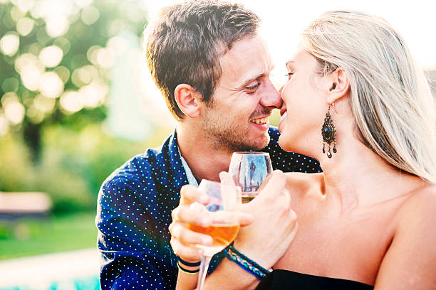 istock Romantic couple having aperitif outdoor 471884831