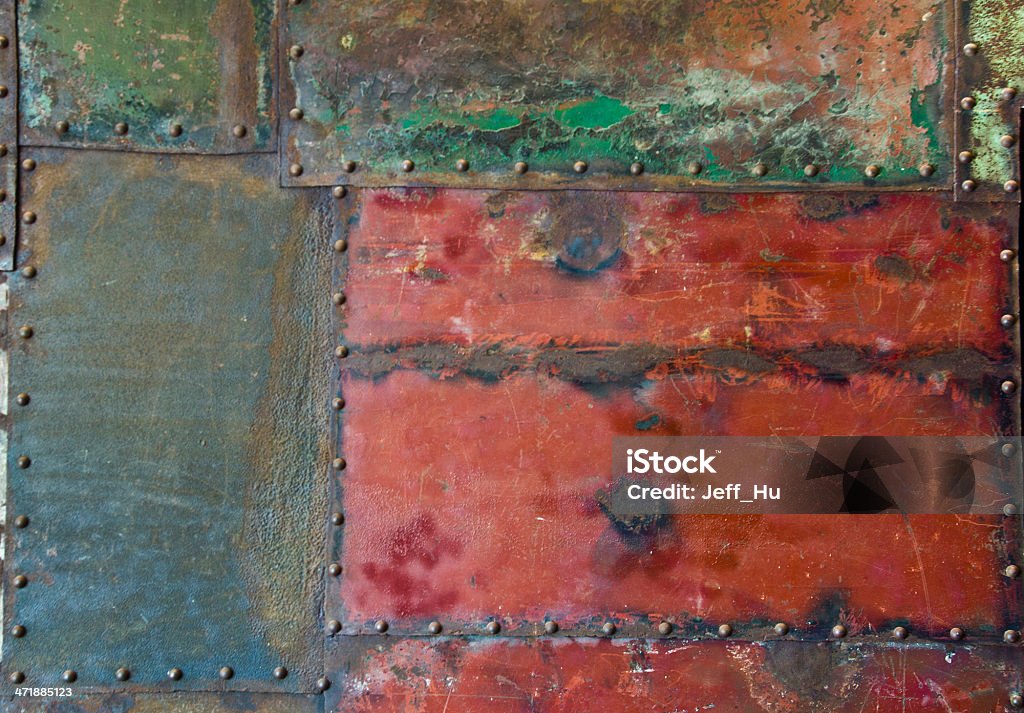 grunge texture metallo Arrugginito di superficie - Foto stock royalty-free di Abbandonato