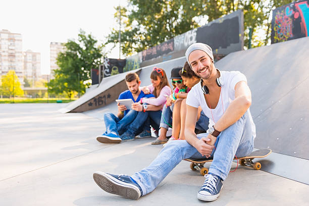 istock Young guy in the skate park 471885515