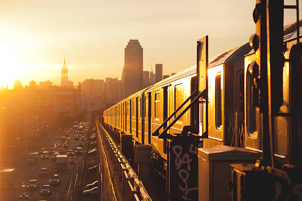istock Queens 7 Train at Sunset in New York City 471885969