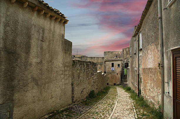 istock Ancient streets in old italian style. Erice, Sicily, Italy 471886879