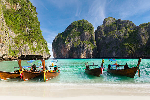 istock Long tail boat in Maya Bay, Thailand. 471887193
