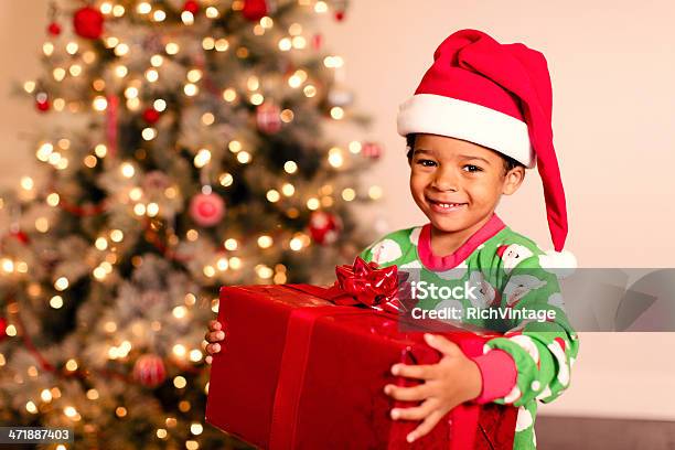 Christmas Morning Stock Photo - Download Image Now - Child, Christmas, Christmas Present