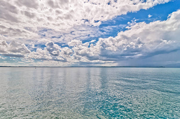 cloudy dramatic sky over Garda lake - Italy