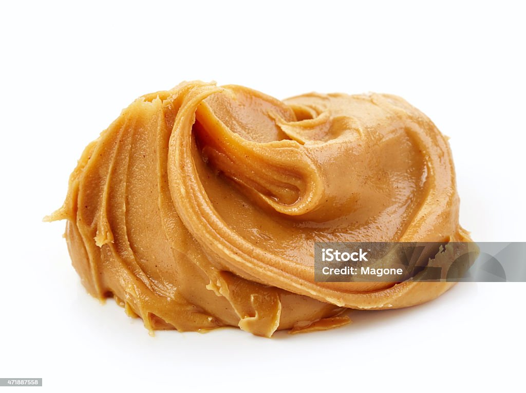 peanut butter peanut butter spread isolated on white background Peanut Butter Stock Photo