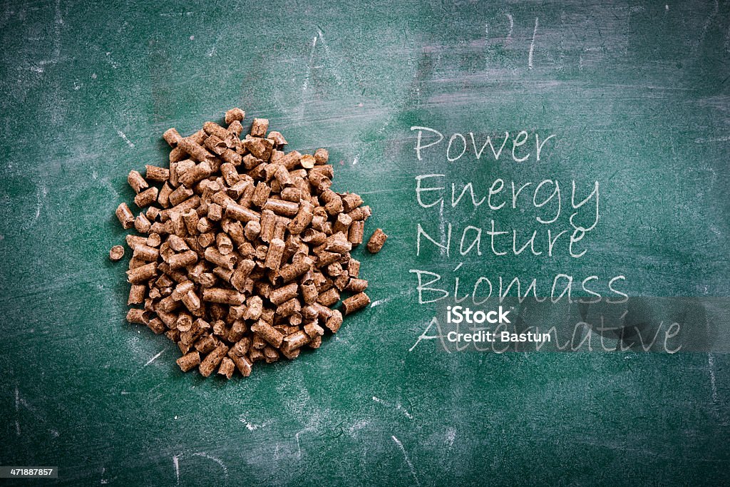 Wood pellets Biomass - Renewable Energy Source Stock Photo