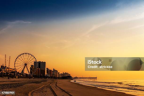 Paisagem Foto Romântica Sunrisesunset Na Praia Resort - Fotografias de stock e mais imagens de Myrtle Beach