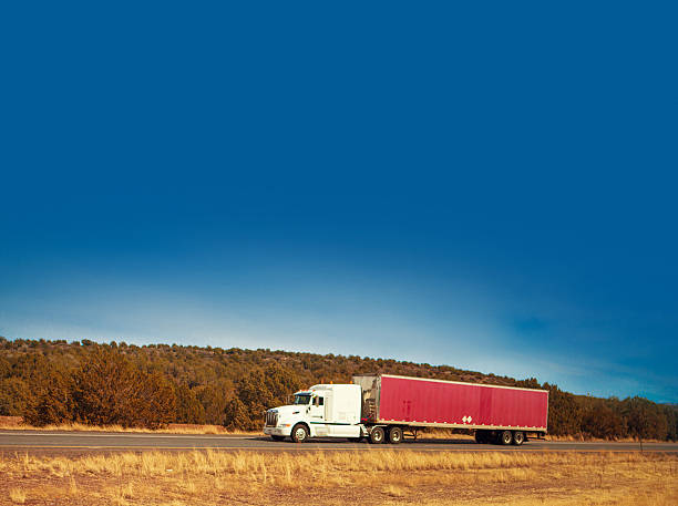 istock semi-truck on the highway 471888301