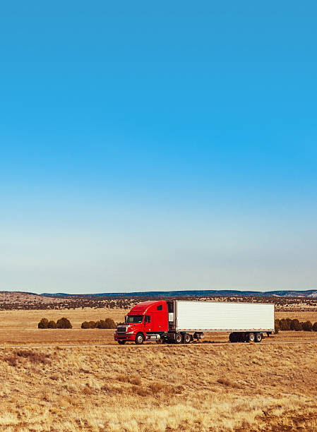 istock semi-truck on the highway 471888303
