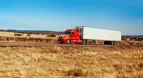 istock semi-truck on the highway 471888321