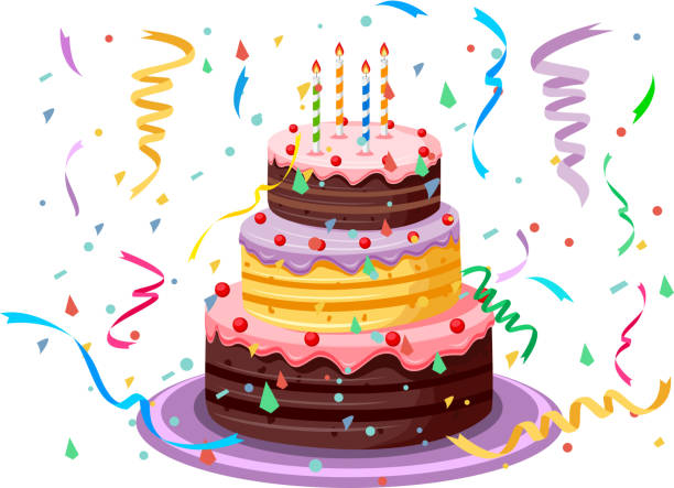 Birthday Cake Stock Illustration - Download Image Now - Birthday Cake,  Cartoon, Child - iStock