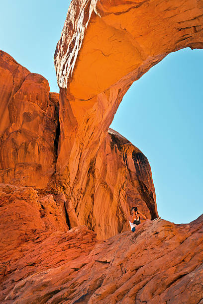 istock Woman Sitting Under the Stone Arch 471889927