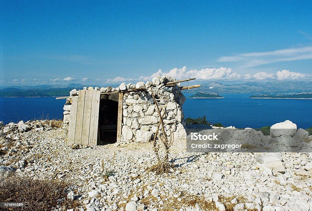 Bernard-l'ermite de Hut - Photo de Île de Mljet libre de droits