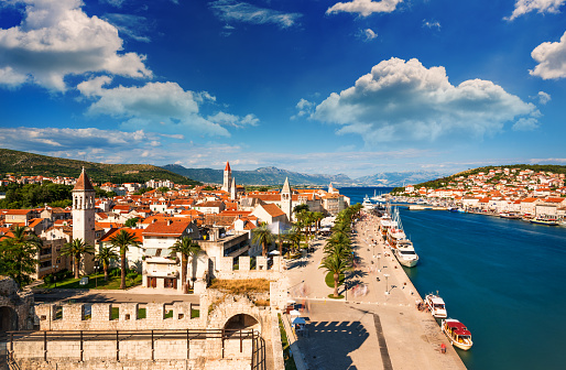 Beautiful view from Trogír fortress, Croatia, Dalmatia