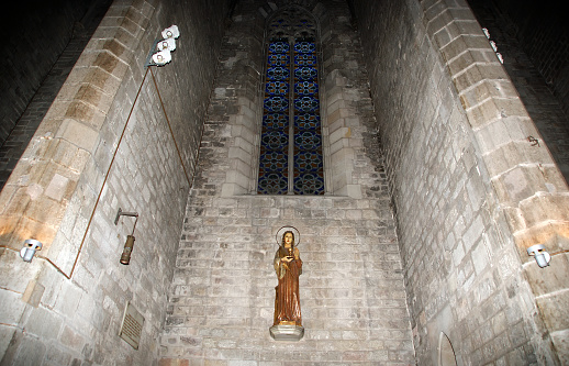 Inside the Santa Maria del Mar, Barcelona, Spain