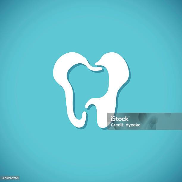 Tooth Icon Stock Illustration - Download Image Now - 2015, Abstract, Blue