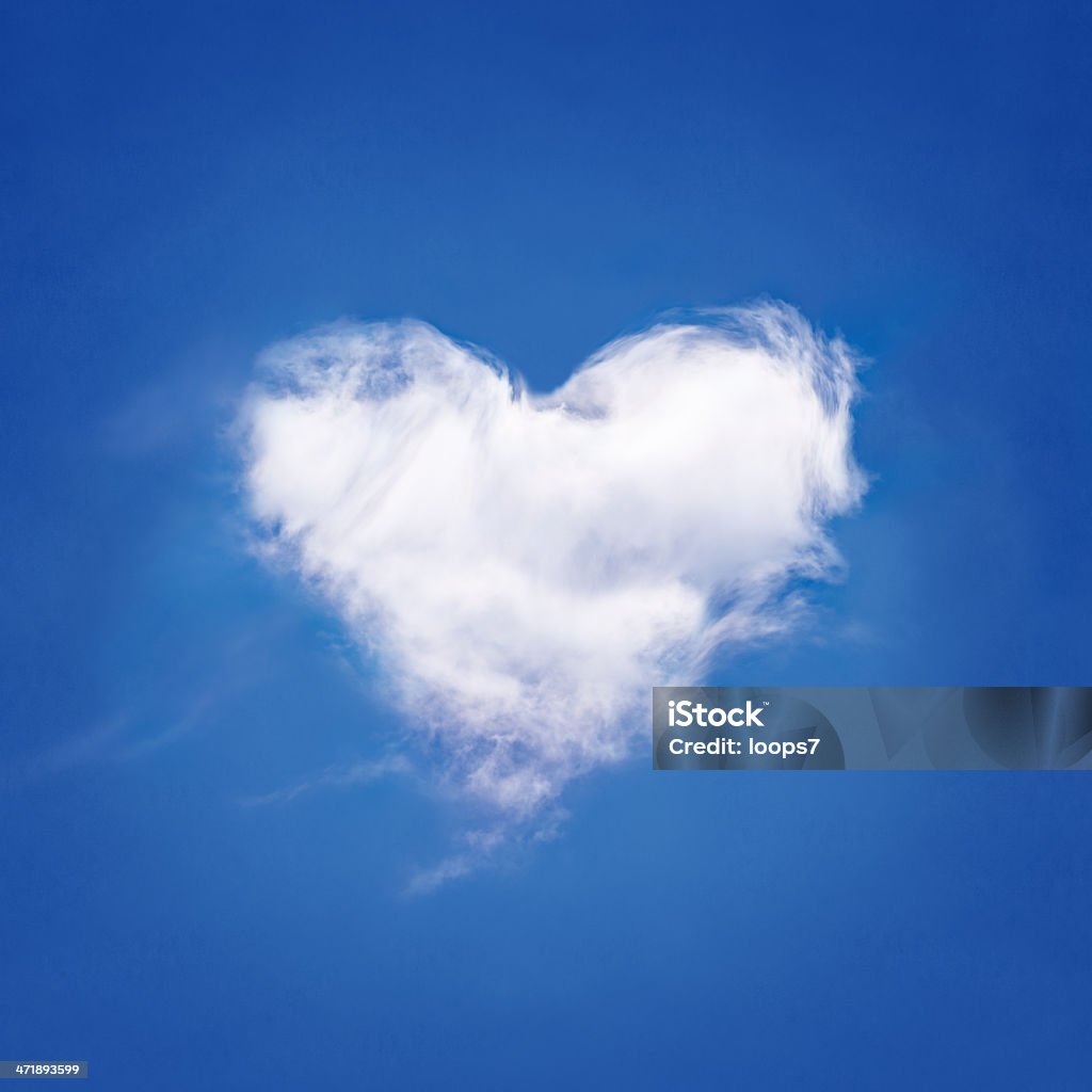 Cloud Heart Shaped Fluffy Cloud Cloud - Sky Stock Photo