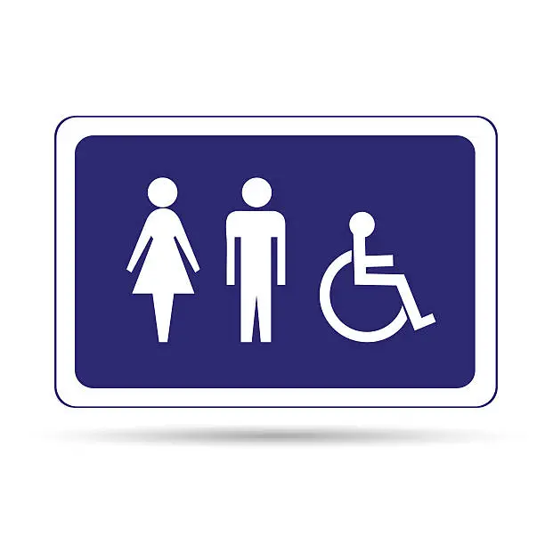 Vector illustration of Toilette sign