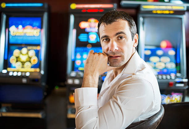 istock Worried man in a casino. 471895237