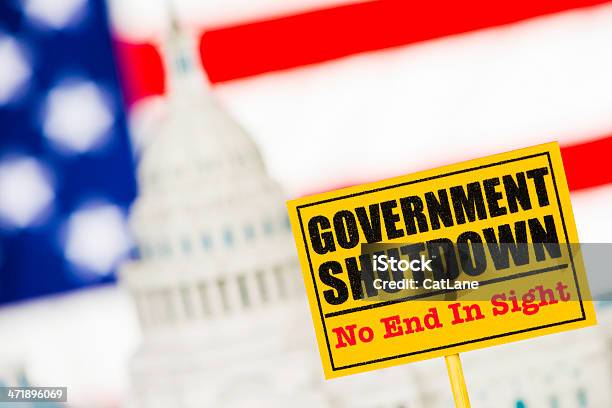 미국 정부폐쇄 문닫음 표시에 대한 스톡 사진 및 기타 이미지 - 문닫음 표시, 정부폐쇄, 0명
