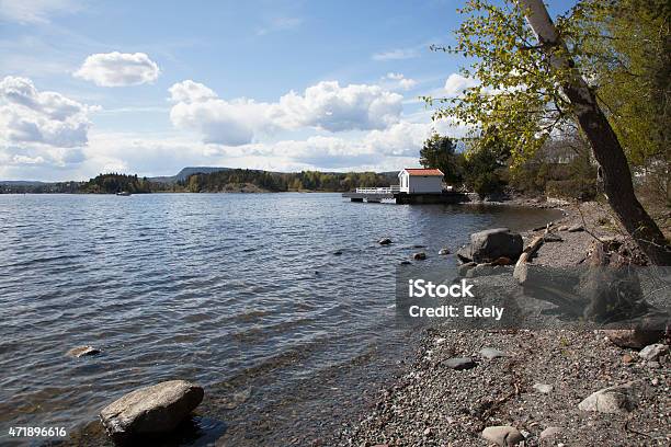 Boat House In Spring Stock Photo - Download Image Now - 2015, Beauty In Nature, Boathouse