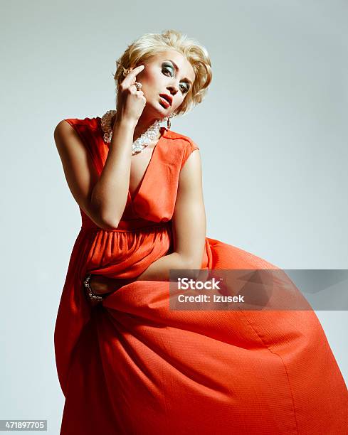 Elegance Woman Glamour Portrait Stock Photo - Download Image Now - 30-34 Years, Fashion, 30-39 Years