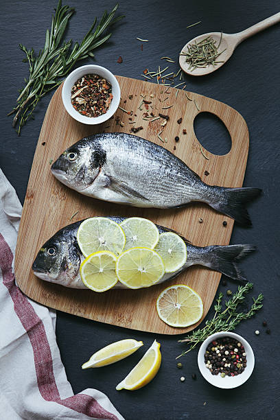 Dorado with lemon and spices