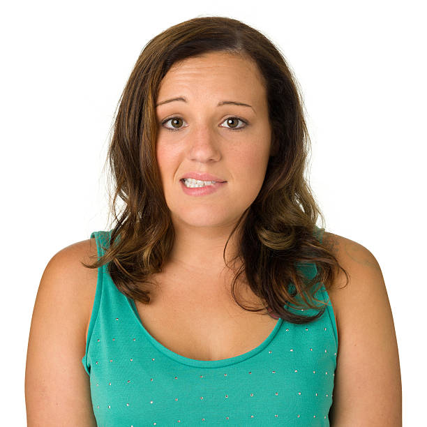 istock Anxious Young Woman, Isolated Portrait 471898002