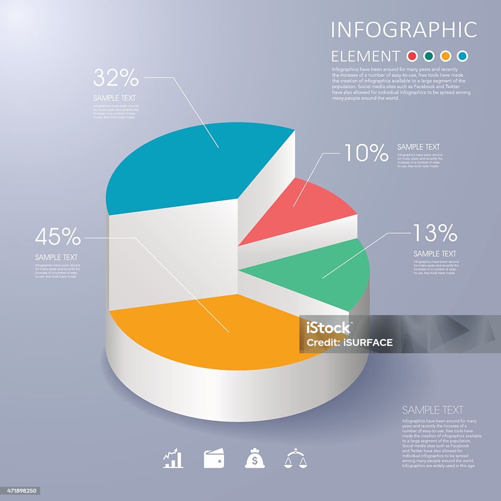 modern vector abstract pie chart infographic elements. modern vector abstract pie chart infographic elements.can be used for workflow layout, diagram, number options, web design.  illustration ,EPS10 Chart stock vector