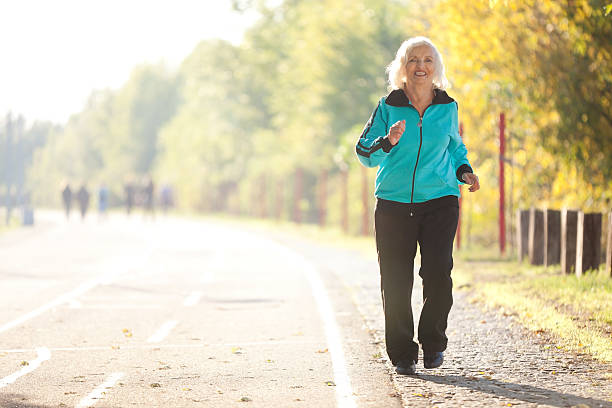 istock Senior Woman doing Exercises Outdoors 471899025