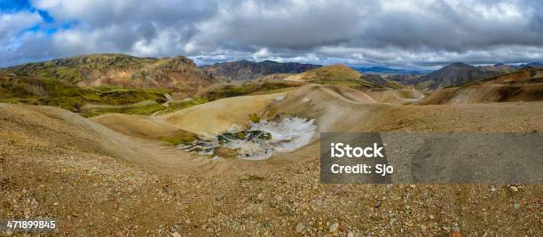 Foto de Landmannalaugar Panorama e mais fotos de stock de Beleza natural - Natureza - Beleza natural - Natureza, Cinza - Fenômeno natural, Colina