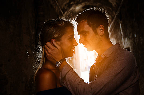istock Young couple in love surrounded by a mysterious light 471900101