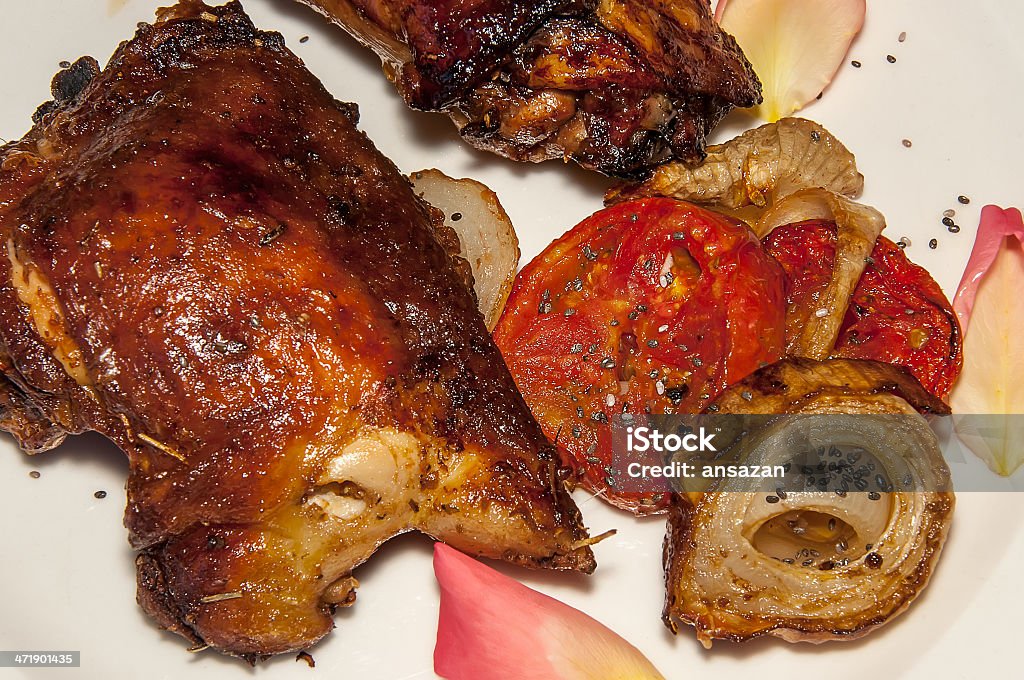 Pollo arrosto con chia - Foto stock royalty-free di Arrosto - Cibo cotto