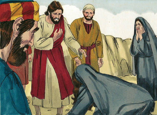 istock Mary Falls at Jesus' Feet 471901645