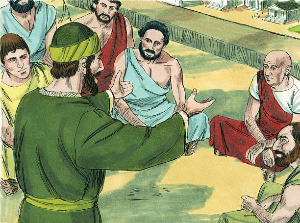 istock Paul Preaches to Men of Athens 471903063