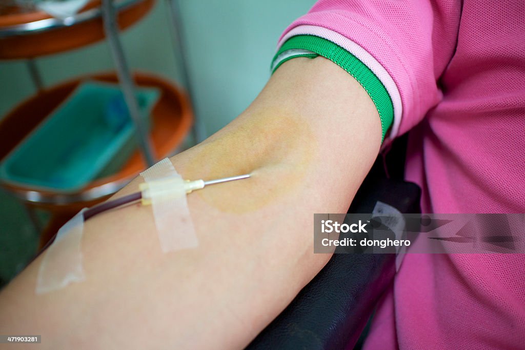 close up of blood extraction Anemia Stock Photo