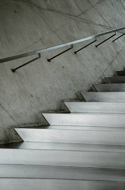 istock Aluminium metal stairs detail 471903399
