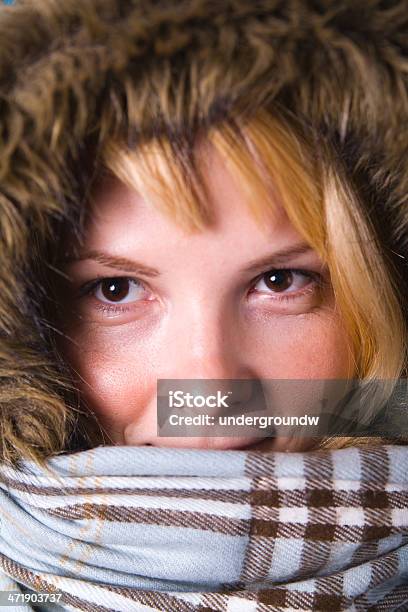 Headshot Of Woman In Winter Clothes Stock Photo - Download Image Now - 1920-1929, Adult, Adults Only