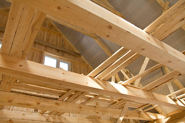 istock Unfinished village house inside 471904035