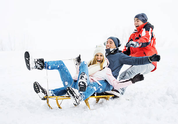 istock Playful friends during winter day. 471909745