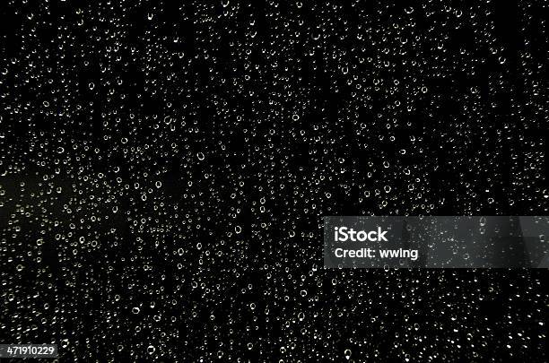 Night Rain Shower Stock Photo - Download Image Now - Drop, Water, Raindrop