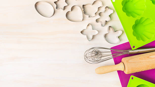 istock Easter bake tools with cookie cutter, cake mould for muffin 471910592
