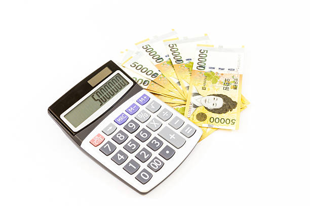 istock korea money with calculator 471912542